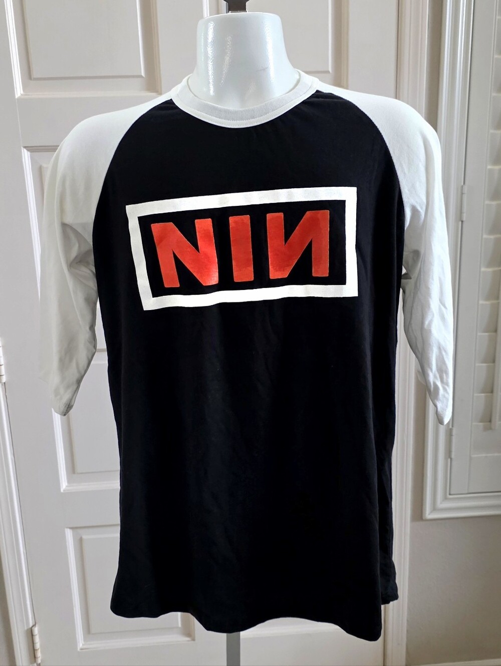 Nine Inch Nails "Peel It Back" Tour raglan three-quarter sleeve baseball tee Adu